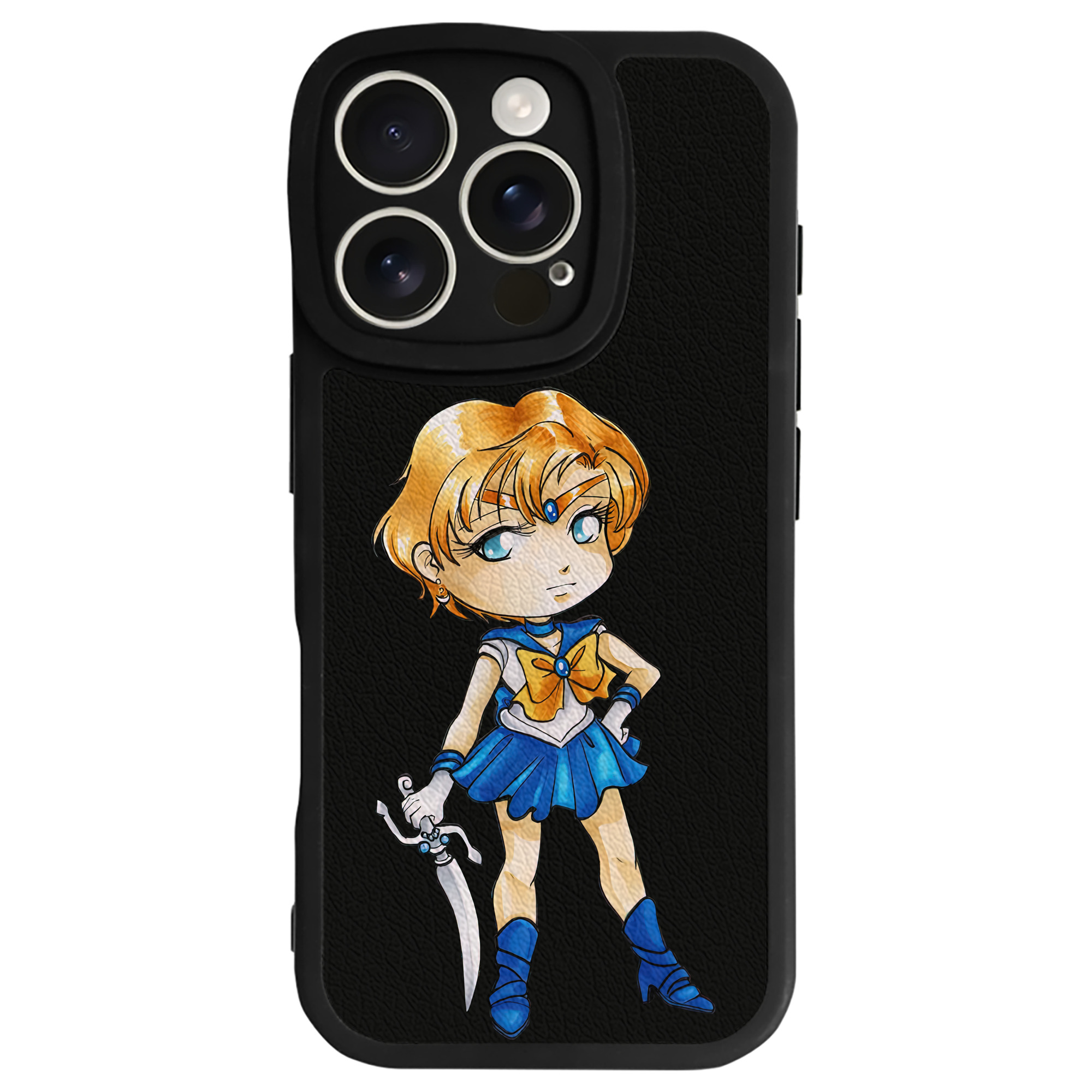 （画像用） 美少女戦士セーラームーン 天王はるか Sailor Moon Tenoh Haruka 【iPhone 16シリーズ対応】シリコンスマホケース（レザー調） 材質：シリコン